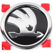 Resim Hightower Skoda Fabia 3.54 Inç Bagaj Kaput Çıkartması Kaliteli Siyah Gümüş 90mm 