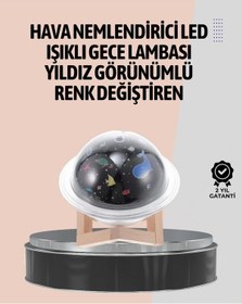 Resim Gece Lambası Özellikli Taşınabilir Nemlendirici Ve Aromaterapi Cihazı Usb Girişli 