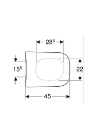 Resim Geberit Smyle Square Slim Klozet Kapağı, Yavaş Kapanır - 500.687.01.1 Gümüş 