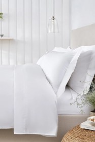 Resim Essentials 200 Tel Mısır Pamuklu Lastikli Çarşaf - Beyaz / Tek Kişilik 90 x 190 x 34 cm 