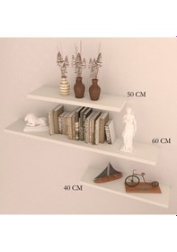 Resim Rafkestir 3 Lü Raf Set ( 60 - 50 - 40 ) Bambu ( Mat ) 