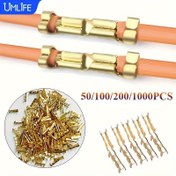 Resim UMLIFE 50-1000 adet 453 U-şekilli Terminal Tab Soğuk Insertler Bağlayıcılar. Elektrikli Otomotiv için Küçük Dişli Fascia Terminali, 0.3-1.5mm2 