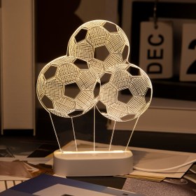 Resim USB ile Çalışan Futbol Topu Gece Lambası - Oturma Odası & Yatak Odası için Modern Dekoratif Masa Lambası 