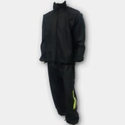 Resim BAZEL YAĞMURLUK TAKIM KURYE PAKETÇİ PVC SİYAH SARI ÇİZGİLİ 