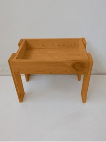 Resim Wooden Factory Doğal Ahşap Çok Amaçlı Stand - Raf, Sehpa, Tepsi Masası 