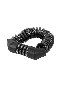 Resim Tongxida Mini Taşınabilir Elektrikli Scooter Kask Kilitleri: 1.5m Çelik Kablo Antivol Kodu Kilidi Siyah Siyah 