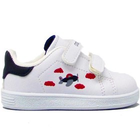 Resim PEPİNO P-206 BEYAZ \u002F LACİVERT UNISEX ÇOCUK ÇİFT CIRTLI SPOR AYAKKABI 