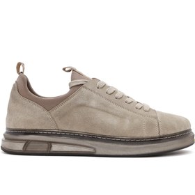 Resim Derimod Erkek Bej Bağcıklı Süet Deri Sneaker,Kışlık Spor Ayakkabı 25WFD633110 