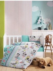 Resim Cotton Box Flanel Bebek Nevresim Takımı Dalmaçyalı Mint 