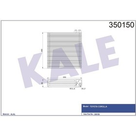Resim Kale-350150 - Evaporatör Toyota Corolla 1.4 1.6 2.0d-4d 01 08 