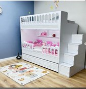 Resim Aras Tamamı Mdf Membran Kaplama Yavrulu Çelik Destekli Ranza Byz2 