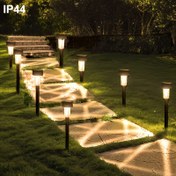 Resim 6 Paket Güneş Enerjili LED Çim Işıkları, Su Geçirmez, Polipropilen Bahçe Çit Işıkları, Nikel Pil, Tek Renk, Villa Avlusu Dış Dekorasyon için 