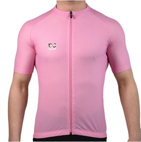 Resim BSCYCLİNG Pembe Bisiklet Forması ( Petek Desen Kısa Kol ) 