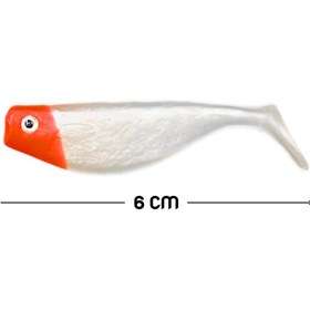 Resim Silikon Balık Yem - DFT - 6cm - Kırmızı/Beyaz (141-3017) 