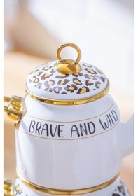 Resim Acar Qualita Nova Alt-üst Emaye Mini Çaydanlık Takımı Renkli 