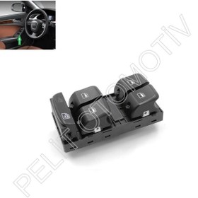 Resim İthal Audi A4 Sol Dörtlü Cam Açma Düğmesi 8k0959851d 