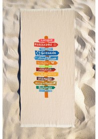 Resim Varol Organik %100 Pamuk Müslin Peştemal - Nomada Nomada/pestemal Krem 