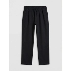 Resim LC Waikiki Lcw Kids Siyah Erkek Çocuk Keten Karışımlı Pantolon Regular Fit Orta Kalınlık 