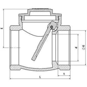 Resim Mey Ithalat® 1 1/4 Çalpara Çekvalf Prinç 