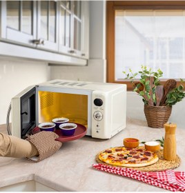 Resim Zilan Zln1245 | Retro Mikrodalga Fırın | 700w | 20l | 6 Kademeli | Buz Çözme | Otomatik Pişirme 