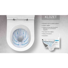 Resim Seramiksan A091030H Bold Kanalsız Duvara Sıfır Klozet Takımı 