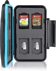 Resim Ares Foto® 8 x oyun kartuşu için hafıza kartı koruma kutusu • Hafıza kartı kılıfı • Seyahat çantası koruyucu kılıf • Kart kasası • Çanta • Saklama kutusu Nintendo Switch ile uyumlu 