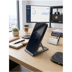 Resim Özel Üretim Katlanabilir & Ayarlanabilir 7 Kademeli Telefon Tablet Standı Tablet Telefon Tutucu Sarı 