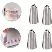 Resim 4 adet Pasta Süsleme Ucu, Paslanmaz Çelik Süsleme Uçları, 1.27/1.52 cm Orta Boy Krem Uçları, Yaprak ve Zambak Krem Pasta Araçları, Pasta Süsleme İçin, Ev Mutfak ve Fırın İçin, Mutfak Malzemeleri, Fırın Malzemeleri 