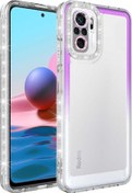 Resim Xiaomi Redmi Note 10s Ile Uyumlu Kılıf Taşlı Ve Renk Geçiş Tasarımlı Lens Korumalı Park Kapak CoverZone