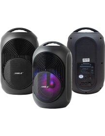 Resim Shile SL-2018A El Mikrofonlu-2 Mik Giriş-2 Gitar Girişli-Kumandalı Usb/sd/bt/fm Işıklı Taşınabilir Şarjlı Seyyar Anfi 