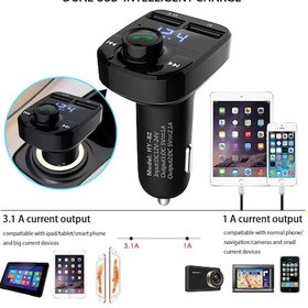 Resim Araç Fm Transmitter Bluetooth Usb Mp3 Sd Kart Çakmaklık Girişli 