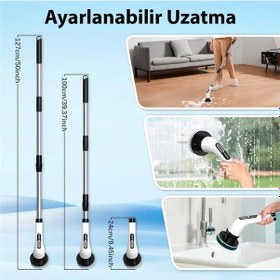 Resim Sunup SN-26239 9'u 1 Arada Çok Amaçlı Kablosuz Şarjlı Temizlik Fırçası 