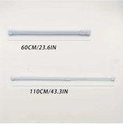 Resim Fochsia Kolay Kurulum Ayarlanabilir Beyaz Perde Çubuğu Delme Gerektirmeyen Genişleyen Duş Dolap Pencere 