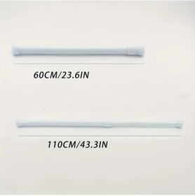 Resim Fochsia Kolay Kurulum Ayarlanabilir Beyaz Perde Çubuğu Delme Gerektirmeyen Genişleyen Duş Dolap Pencere 