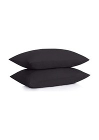 Resim %100 Pamuklu Ranforce Yastık Kılıfı - Siyah - 2'li Set 50x70 - Siyah 