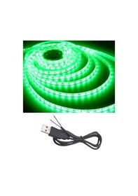 Resim 5 Metre 5 Volt 2835 Smd Yeşil İç Mekan 60 Ledli Şerit Usb Li Siyah Güç Kablosu Set 