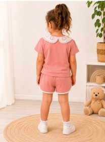 Resim Tucankids Kız Çocuk Pembe Yakalı Baskılı İkili Takım 