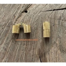 Resim Dmr Pirinç Gizli Akordiyon Menteşe Katlanır Kutu Menteşesi 10mm 2adet 