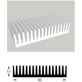 Resim Led Soğutucu Alüminyum Led Soğutucu Power Led Soğutucu 80x15 Mm 