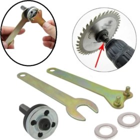 Resim Depolife Matkap İçin Disk Bağlama Adaptörü Anahtarlı Disk Bağlama Montaj Vidası Daire Disk Somunlu Aparat 