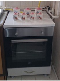 Resim Hazır Mobilya Kapaklı Ve Kapalı Tezgahlı Ankastre Fırın Dolabı 