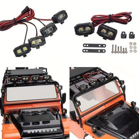 Resim 5050 Kare Aydınlatma Çubuğu Işıkları, Siyah, Diğer Plastikten Yapılmış, 1/10 Araba RC Rock Crawler, TRX4 SCX10 90046 için 