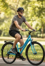 Resim Bisan Bisan Smile Şehir Bisikleti 44 Cm V 28 Jant 7 Vites Açık Mavi Siyah 