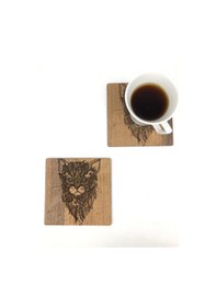 Resim Bardak Altlığı Model -27 Kahverengi 