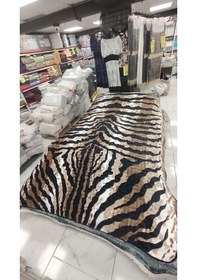 Resim Aksu Safari Çift Kişilik Battaniye 200x240 -leopar Kahve Siyah Kahve 