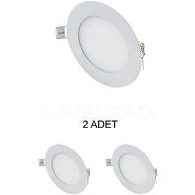 Resim Cata Ct-5144 Slim Led Panel 3w Beyaz - 2 Li Paket Beyaz 