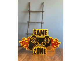 Resim Turuncuhane Game Zone Logo Gamer Odası Masaüstü Dekor Figür Hediyelik Playstation Xbox Koleksiyon 17 cm 