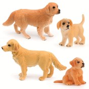 Resim Gerçekçi Altın Retriever Köpek Figürü - PVC Koleksiyonluk Oyuncak, Karışık Renkler 