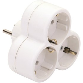 Resim Mikasso Golyat 3'lü Topraklı Grup Priz Yok Yok Beyaz 