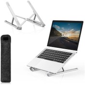 Resim Bix Saiji X2 Taşıma Çantalı Alüminyum Notebook Laptop Standı Gümüş 